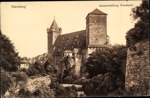 Ak Nürnberg in Mittelfranken, Kaiserstallung von der Nordseite