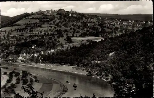 Ak Dilsberg Neckargemünd am Neckar, Gesamtansicht, Rainbach