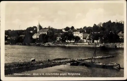 Ak Krosno Odrzańskie Crossen Oder Ostbrandenburg, Teilansicht, Bergkirche