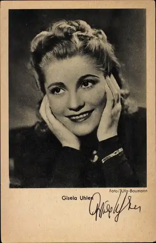 Ak Schauspielerin Gisela Uhlen, Portrait, Autogramm