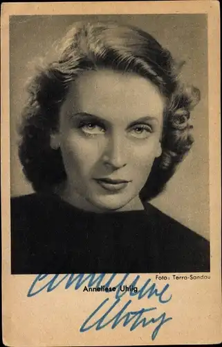 Ak Schauspielerin Anneliese Uhlig, Portrait, Terra Film