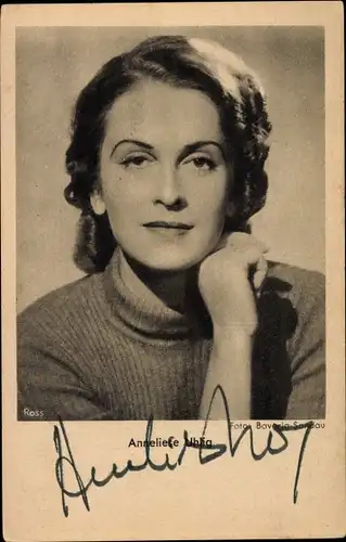 Ak Schauspielerin Anneliese Uhlig, Portrait