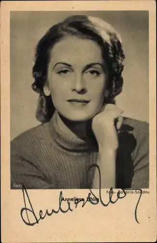 Ak Schauspielerin Anneliese Uhlig, Portrait
