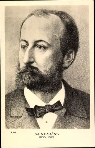 Ak Camille Saint-Saëns, Komponist, Portrait