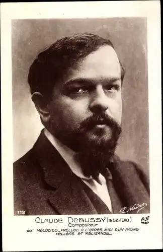 Ak Komponist Claude Debussy, Portrait