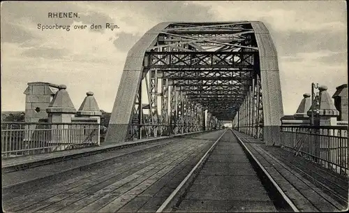 Ak Rhenen Utrecht, Eisenbahnbrücke über den Rhein