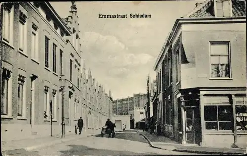Ak Schiedam Südholland Niederlande, Emmastraat