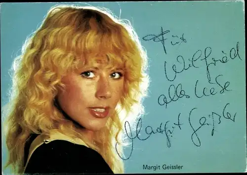 Ak Schauspielerin Margit Geissler, Portrait, Autogramm