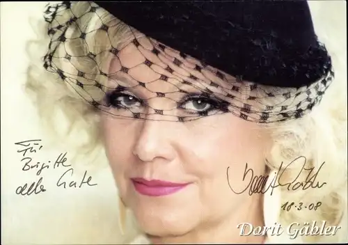 Ak Schauspielerin Dorit Gäbler, Portrait, Autogramm