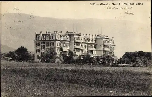 Ak Gimel Kanton Waadt, Grand Hotel des Bains