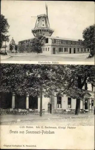 Ak Potsdam in Brandenburg, Sanssouci, Historische Mühle