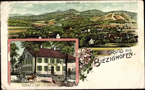 Ak Biezighofen Wittnau im Breisgau, Panorama, Gasthaus zum Engel