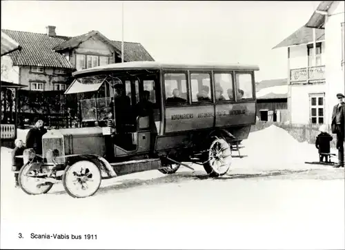 Foto Autobus, Scania Vabis, Winteransicht, 1911
