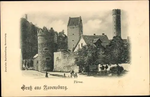 Ak Ravensburg in Württemberg Oberschwaben, Türme