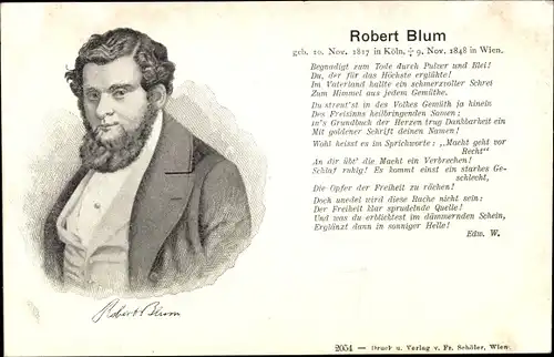 Ak Politiker Robert Blum, Portrait