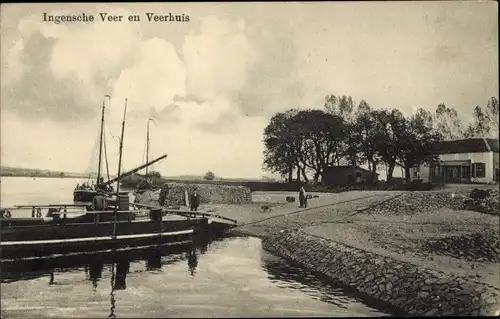 Ak Gelderland, Ingensche Veer, Veerhuis