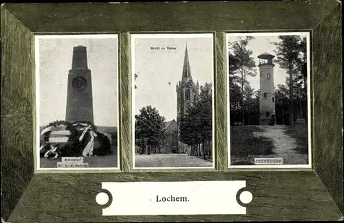 Ak Lochem Gelderland, Monument, Markt, Toren, Belvedere