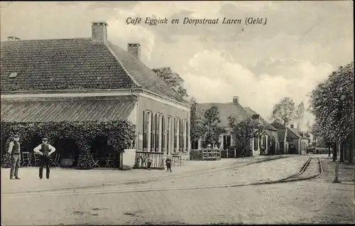 Ak Laren Gelderland Niederlande, Dorpstraat, Café Eggink