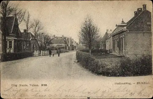 Ak Ermelo Gelderland, Stationsweg