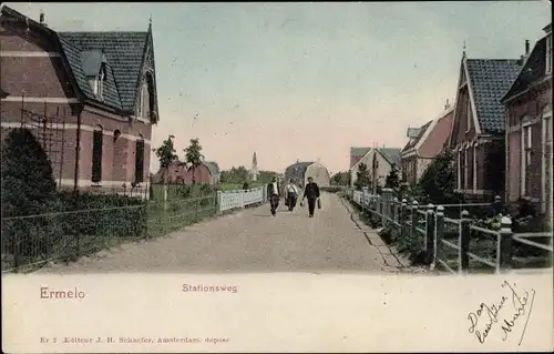 Ak Ermelo Gelderland, Stationsweg