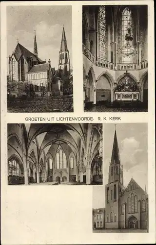 Ak Lichtenvoorde Gelderland, R. K. Kerk