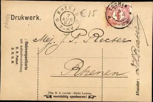 Passepartout Ak Lochem Gelderland, Kastanjelaan