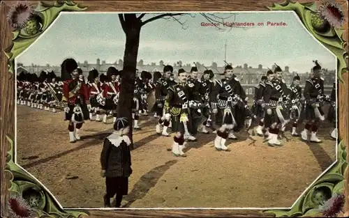 Ak Gordon Highlanders auf Parade