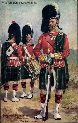 Künstler Ak Payne, The Gordon Highlanders, Sergeant, Bandsmann und Schlagzeuger