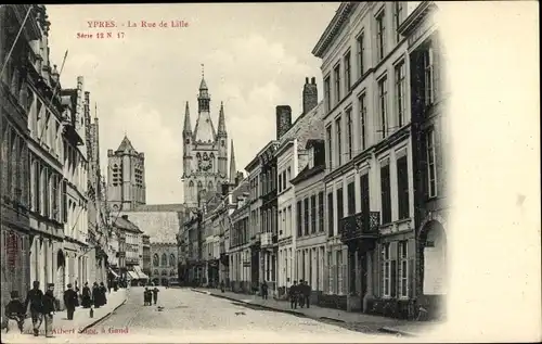 Ak Ypres Westflandern, La Rue de Lille