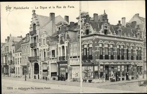 Ak Middelkerke Westflandern, La Digue, Rue de Paris