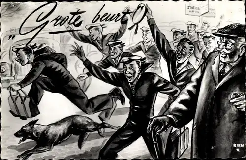 Künstler Ak Niederländische Seeleute an Land