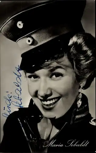 Ak Schauspielerin Maria Sebaldt, Portrait, Der Hauptmann von Köpenick, Autogramm
