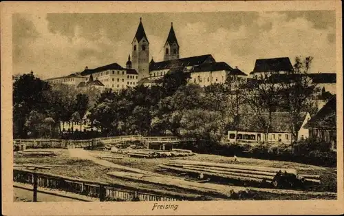 Ak Freising in Oberbayern, Teilansicht