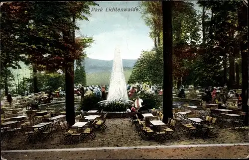 Ak Lichtenwalde Niederwiesa Sachsen, Park Lichtenwalde, Terrasse