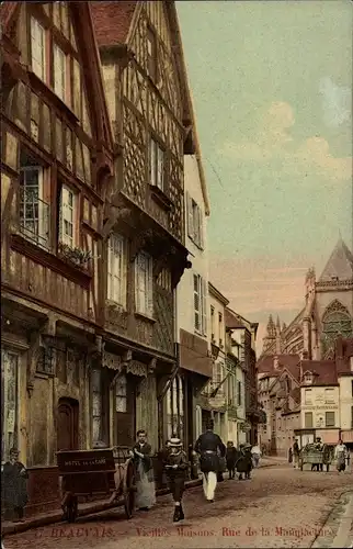 Ak Beauvais Oise, Alte Häuser, Rue de la Manufacture