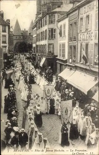 Ak Beauvais Oise, die Feierlichkeiten von Jeanne Hachette, Prozession