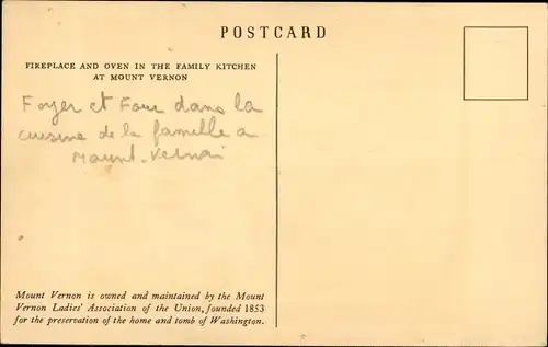 Ak Mount Vernon New York USA, Kamin und Ofen in der Familienküche