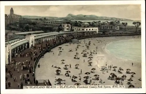 Ak Westchester New York USA, The Playland Beach