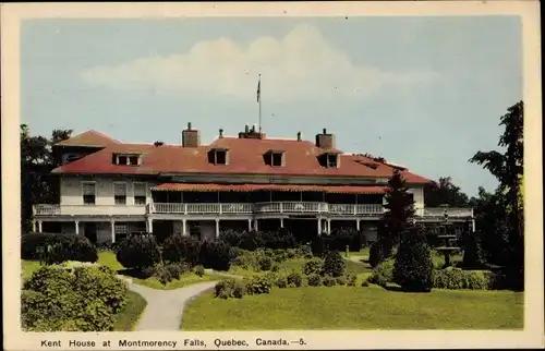 Ak Quebec Kanada, Kent House bei Montmorency Falls