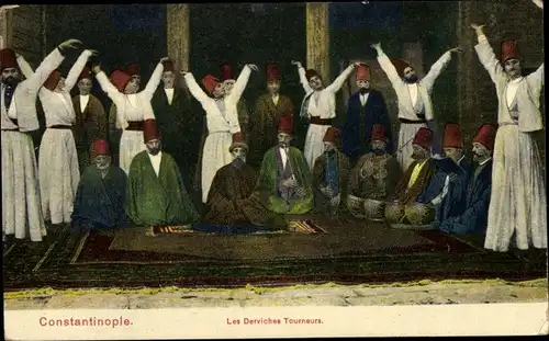 Ak Konstantinopel Istanbul Türkei, Les Derviches Tourneurs, Derwische