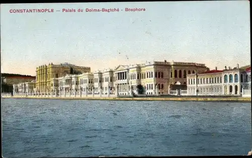 Ak Konstantinopel Istanbul Türkei, Palast Dolma Bagtché, Bosporus