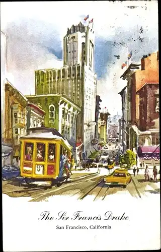 Ak San Francisco Kalifornien USA, The Sir Francis Drake