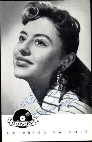 Ak Schauspielerin und Sängerin Caterina Valente, Portrait, Autogramm