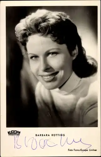 Ak Schauspielerin Barbara Rütting, Portrait, Film Canaris, Autogramm