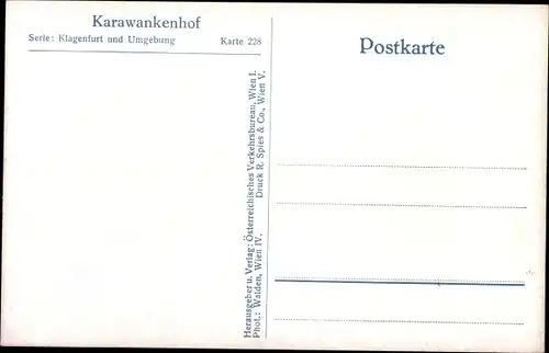 Ak Klagenfurt am Wörthersee Kärnten, Karawankenhof