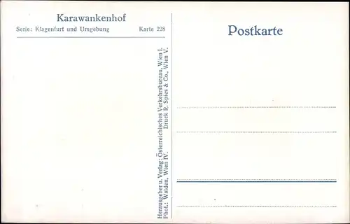 Ak Klagenfurt am Wörthersee Kärnten, Karawankenhof