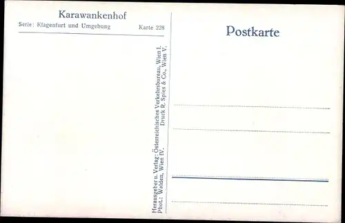 Ak Klagenfurt am Wörthersee Kärnten, Karawankenhof