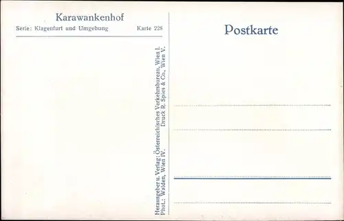 Ak Klagenfurt am Wörthersee Kärnten, Karawankenhof