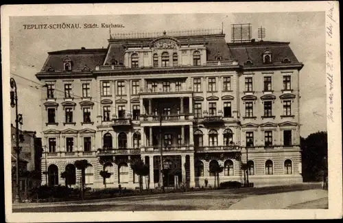 Ak Teplice Šanov Teplitz Schönau Region Aussig, Städtisches Kurhaus