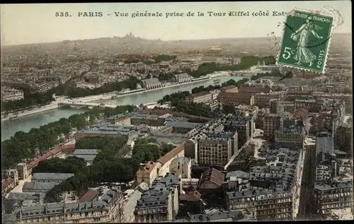 Ak Paris, Vue generale prise de la Tour Eiffel, Seine